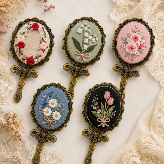 Vintage Embroidered Mirror