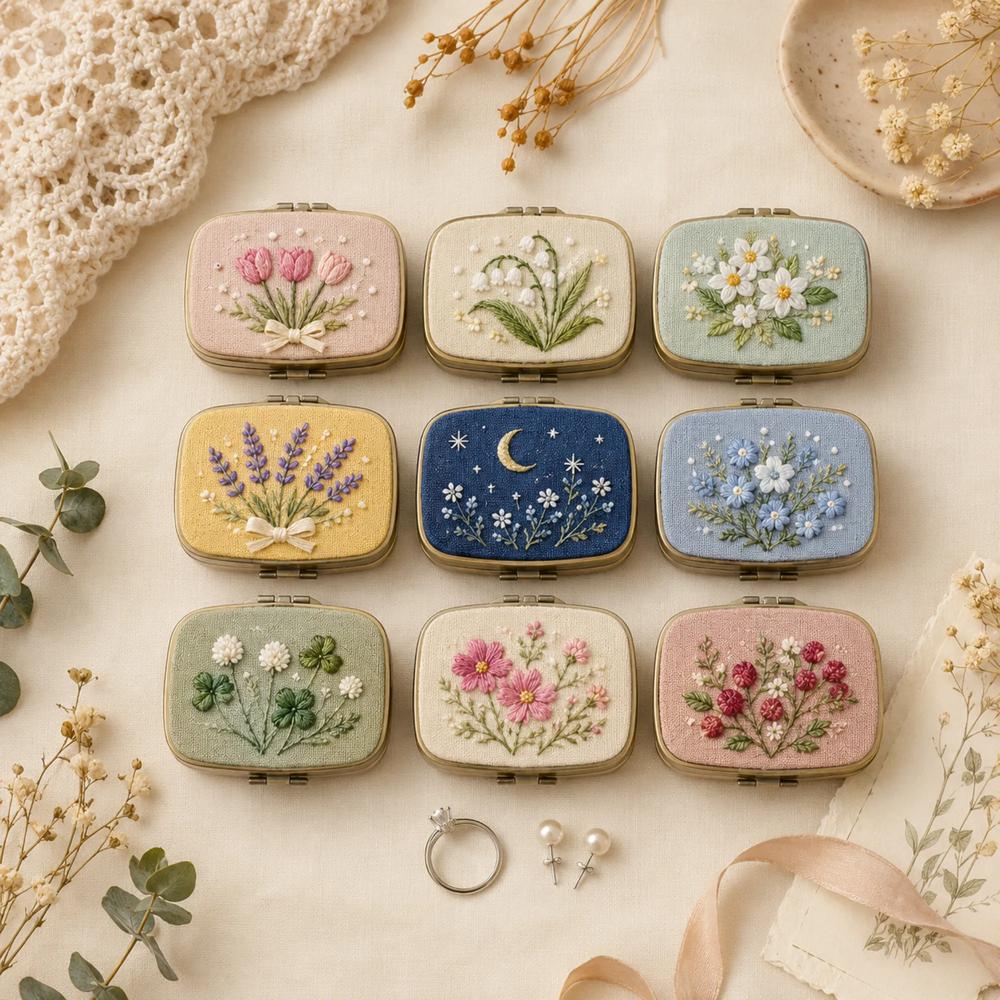 Embroidered Jewelry Boxes