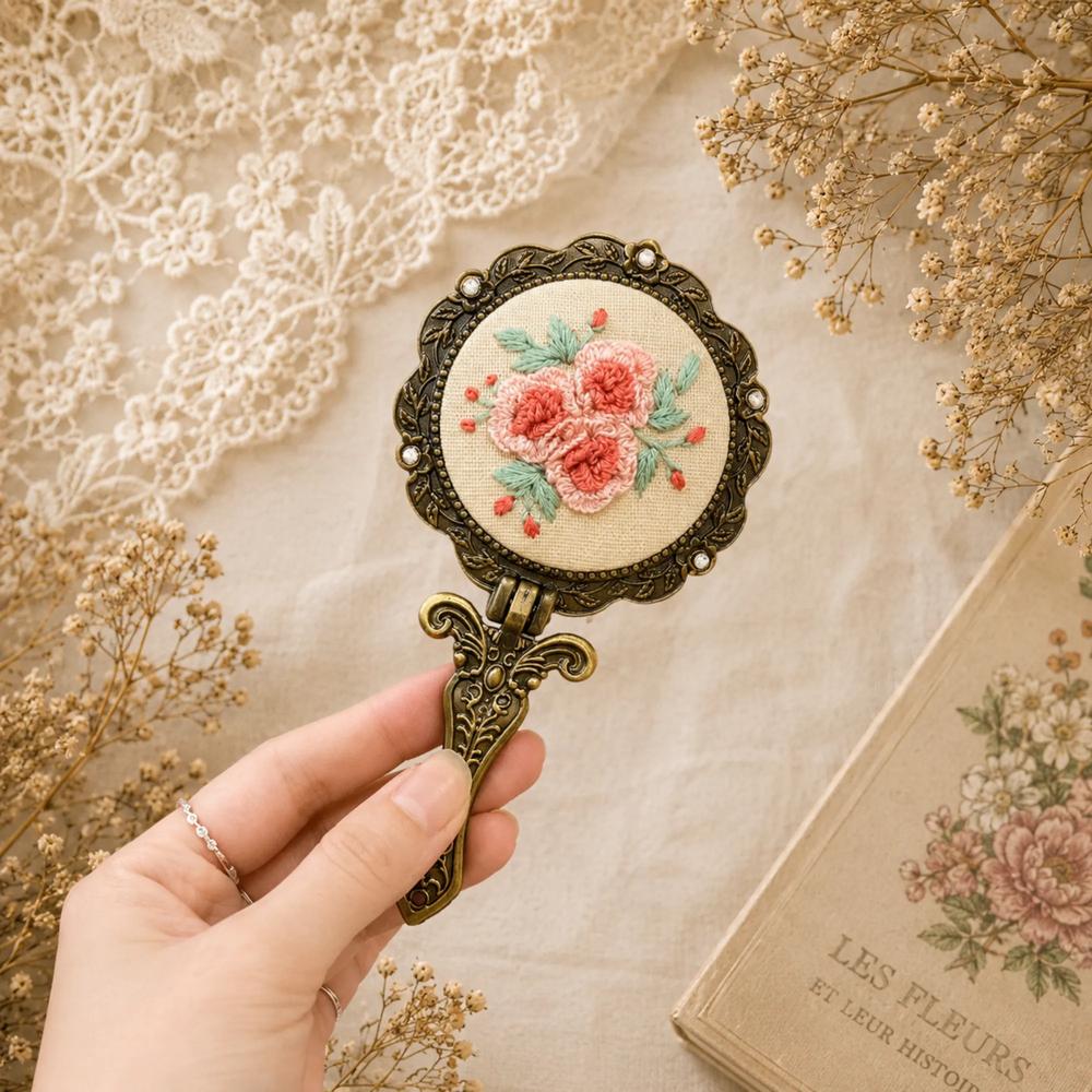 Vintage Embroidered Mirror