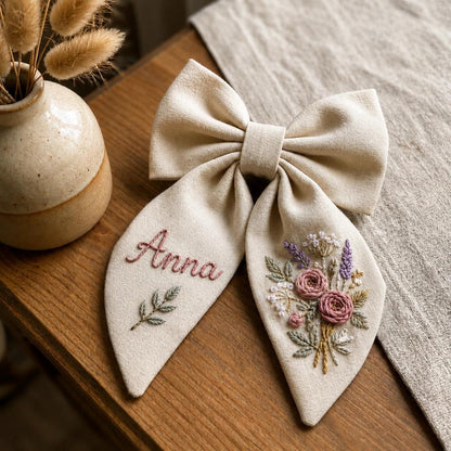 Embroidery Bow Tie