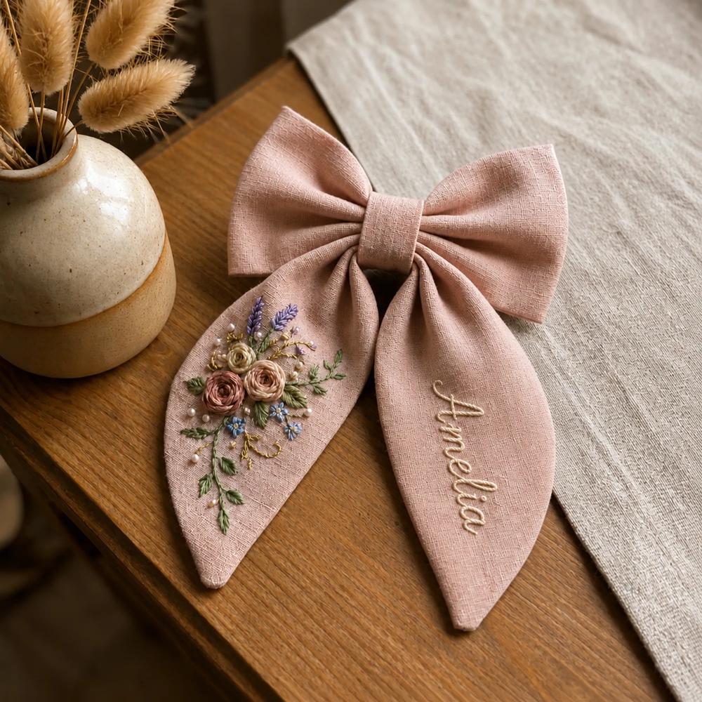 Embroidery Bow Tie