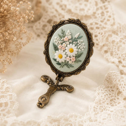 Vintage Embroidered Mirror
