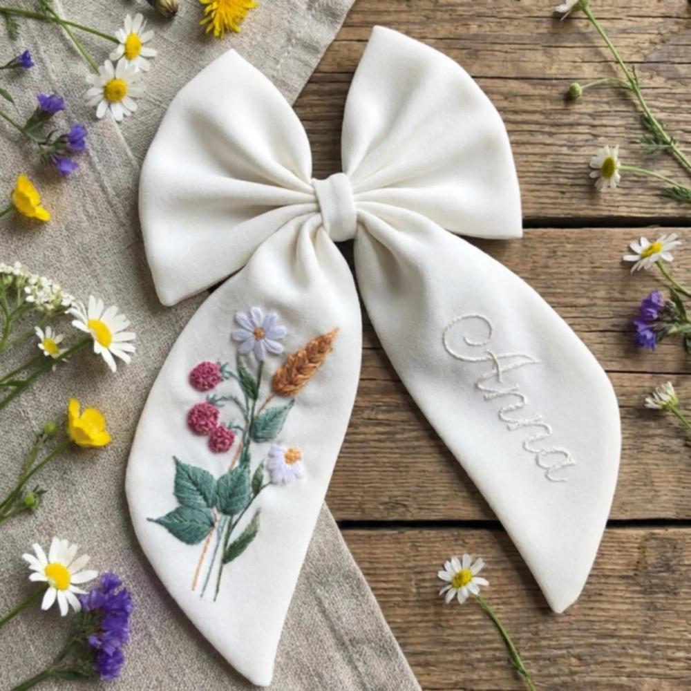 Embroidery Bow Tie