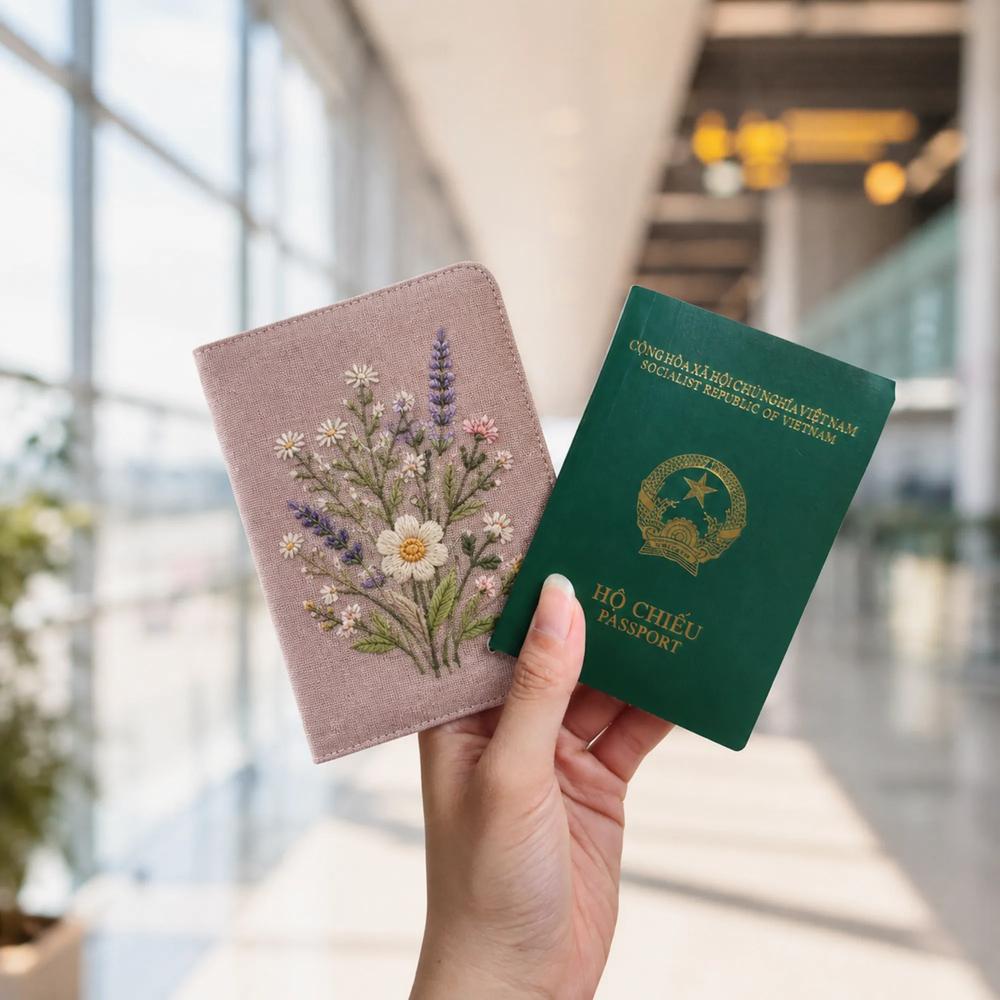 Embroidery Passport Cover