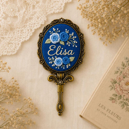 Vintage Embroidered Mirror